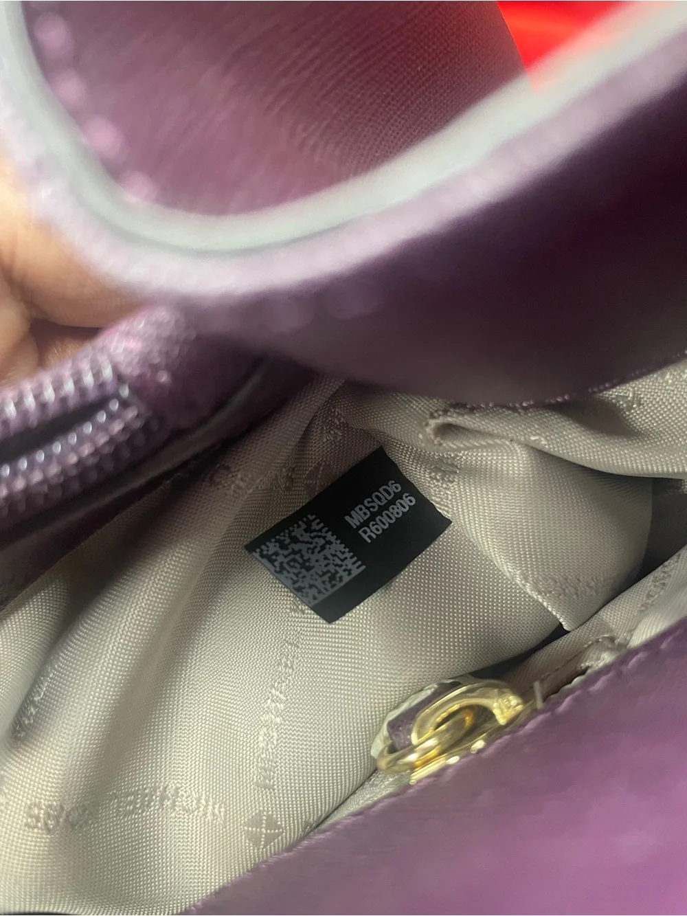 Authentic Michael Kors Purse #0102NCO Cynthia Medium Satchel in plum/dark purple